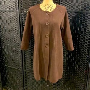 Liz Claiborne brown sweater jacket - sz large